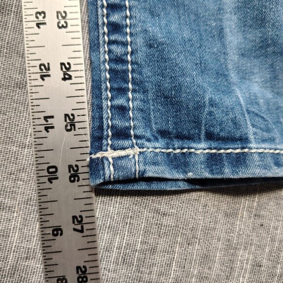 Miss Me Jeans Womens Size 28 Mid Signature Crop Distressed Embellished JE8443C - Picture 6 of 14